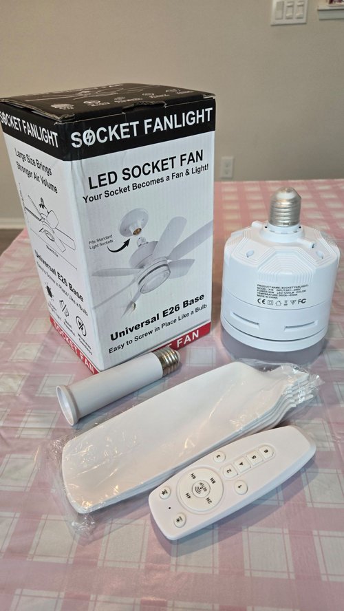 [무빙세일] LED Socket Fan & Light