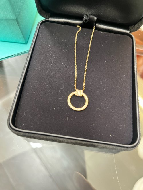 Tiffany T 다이아몬드 18k 로즈골드 목걸이