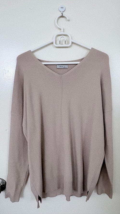 (한국옷)베이지 니트 2개 L size