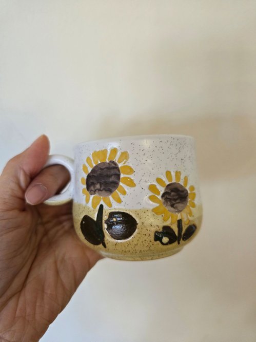 빈티지 해바라기 커피잔 세트