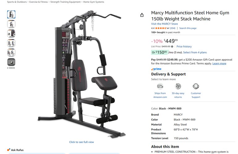 멀티스테이션 머신, 홈짐, 웨이트 머신