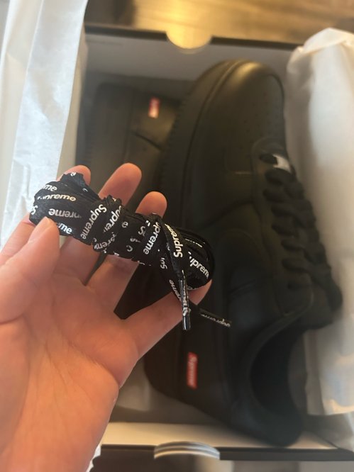 265 정품 슈프림 나이키 포스 신발 8.5  운동화 블랙