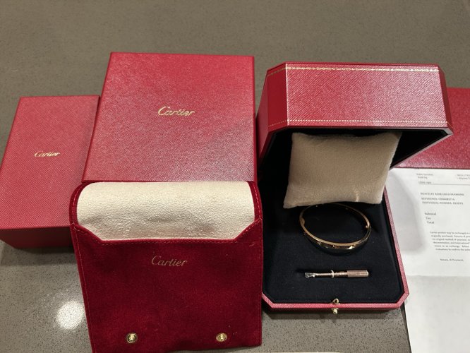 까르띠에 러브팔찌 4다이아몬드