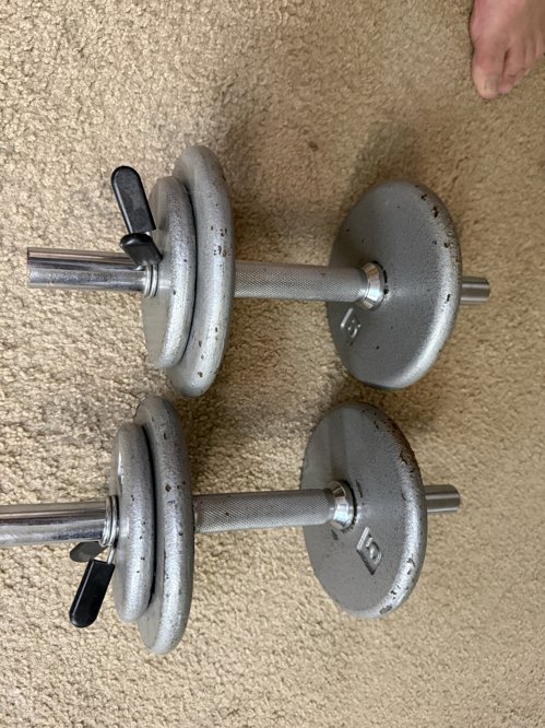 15파운드 덤벨 세트