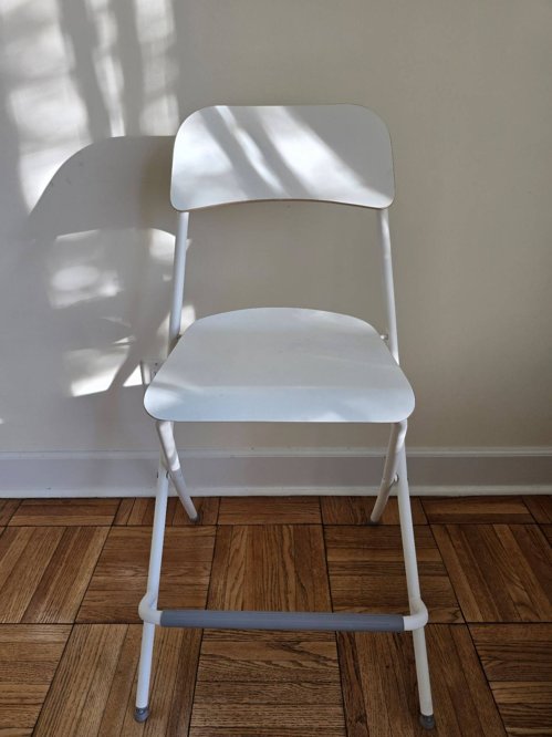 이케아 접이식 바스툴 의자 1개(화이트)