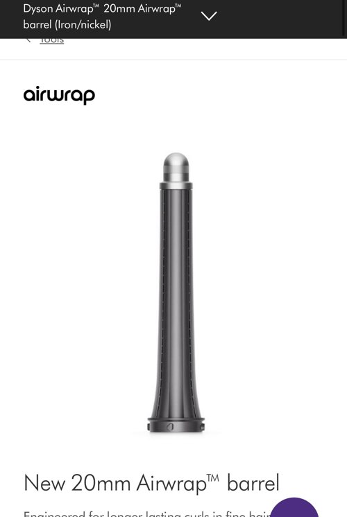 다이슨 뉴 에어랩 롱배럴 (20mm+40mm Set) - Iron/Nickel 미사용