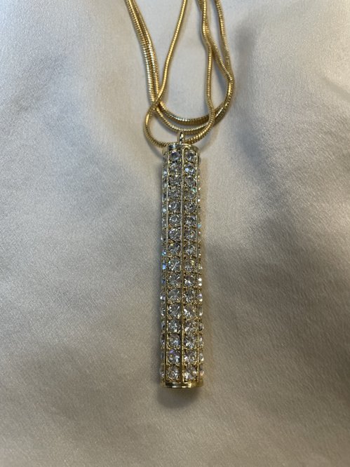 큐빅 롱 바 펜던트 목걸이(새상품)