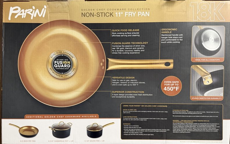 Gold 입힌 frypan 11”