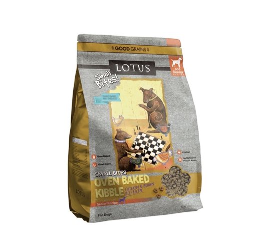 강아지 사료 Lotus Oven-Baked Senior Small Bites Recipe Dry Dog Food, 12.5-lb bag