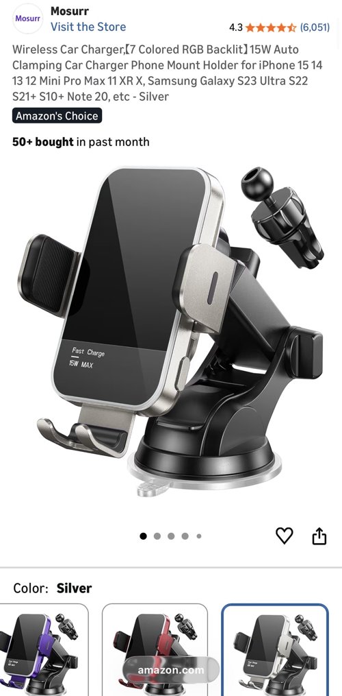 자동차 휴대폰 거치대 **무선 충전** 새상품