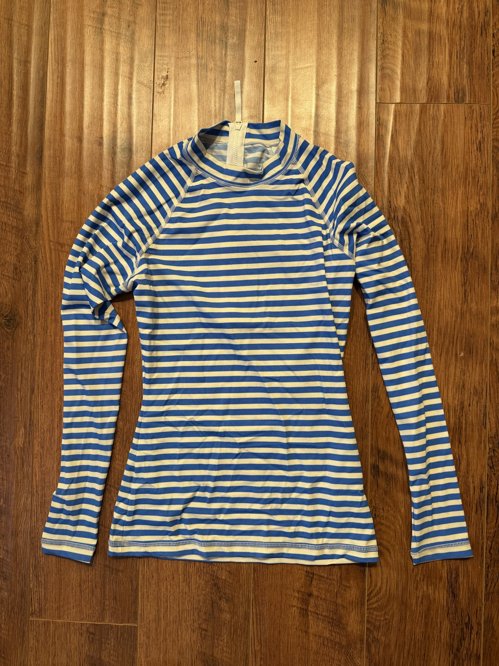 J Crew Rash Guard/Blue&White stripe-size M