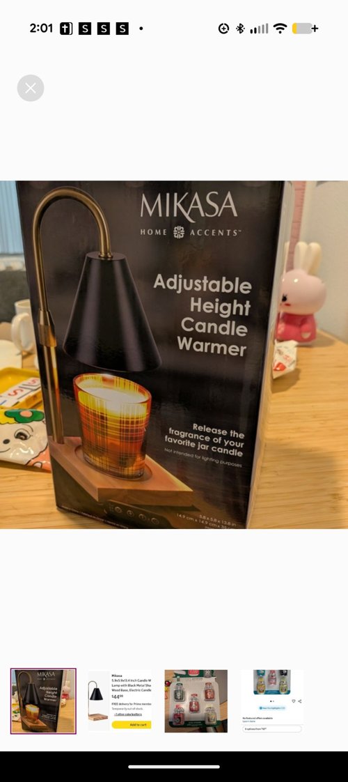 Nwt ) Mikasa Black and Gold Candle Warmer And Yankees Candle