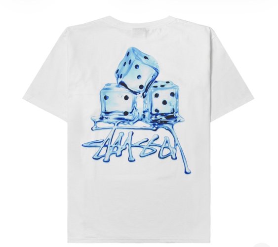 정품 새상품 2XL 스투시 멜티드 티셔츠 화이트