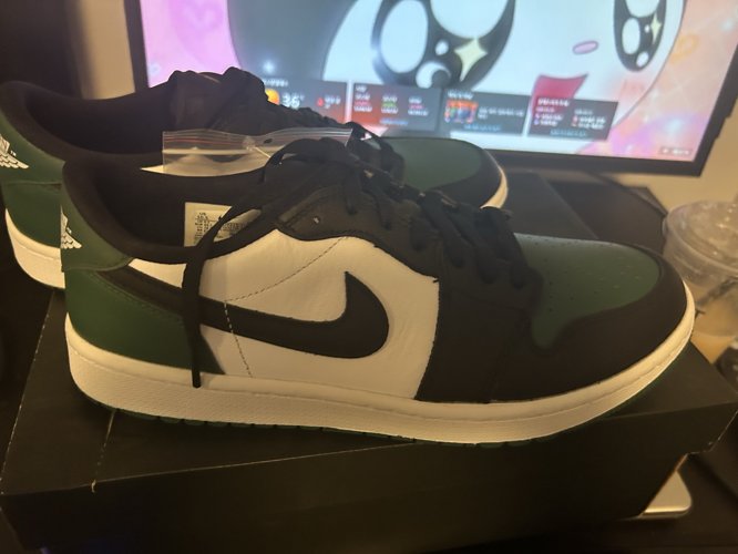 정품 285 조던 1 로우 골프 노블 그린 운동화 패션 골프신발