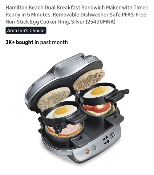 Breakfast Sandwich Maker with Timer