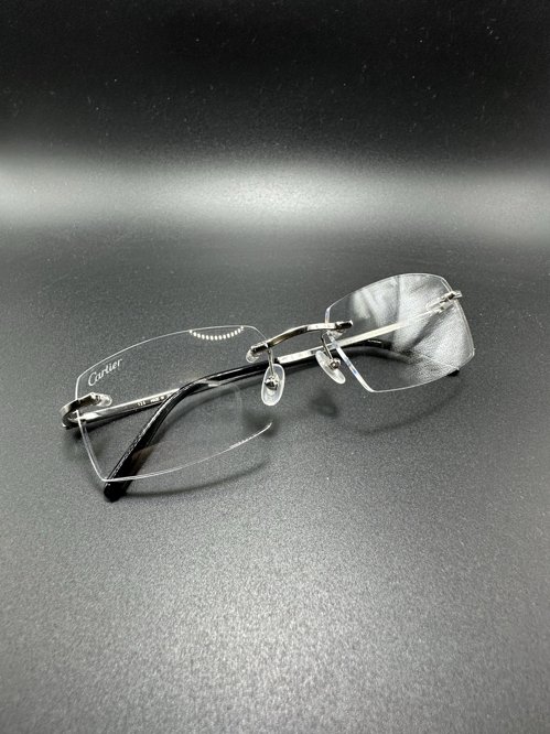 빈티지 까르띠에 플레티넘 무테안경 라나크 오닉스 스톤 소장가치 높음