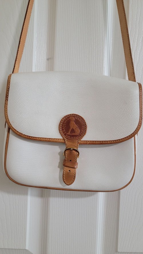 Francois 흰색 가죽 크로스바디백