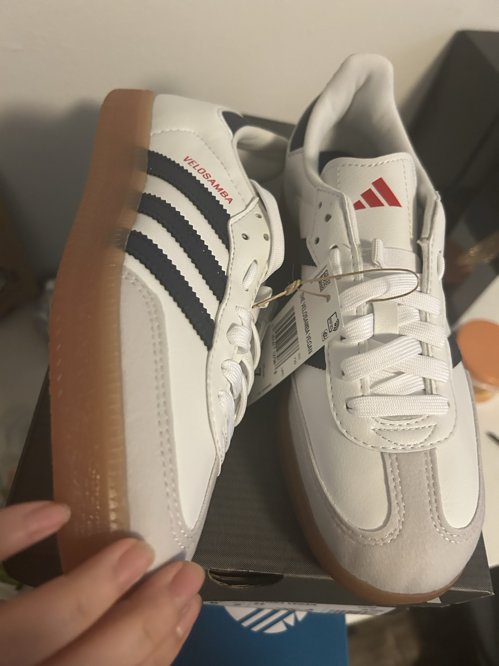 정품 새상품 240 us6 아디다스 벨로삼바 화이트 네이비 신발 운동화