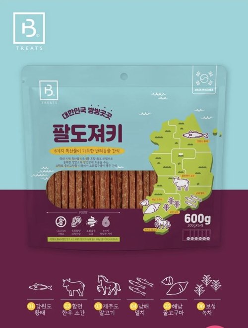 한국 프리미엄 간식 팔도저키