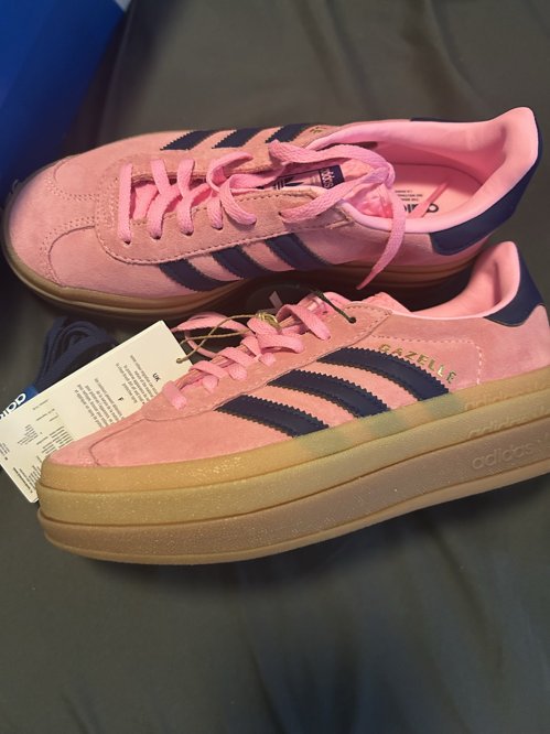정품 새상품 225 아디다스 가젤 볼드 핑크 신발 운동화 키높이 통굽