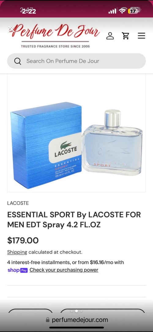 라코스테 남자향수