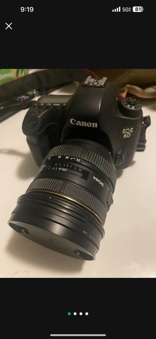Canon EOS 6D DSLR Camera + Sigma 24-70mm EX DG