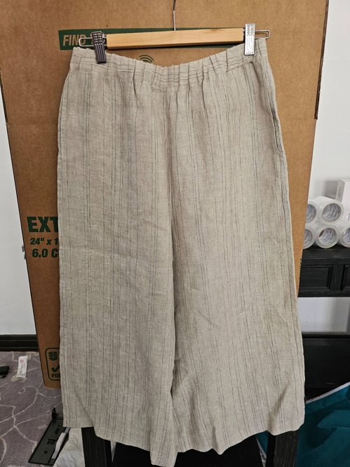 한국산 맞춤 리넨 바지 새거