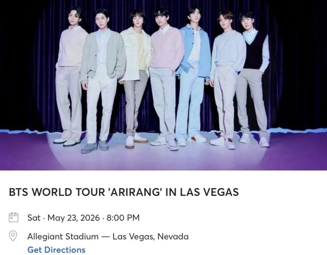 BTS ARIRANG LAS VEGAS CONCERT 5/23