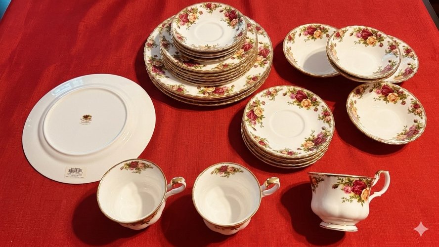 로얄알버트 황실장미 4인조 세트 (22pcs)