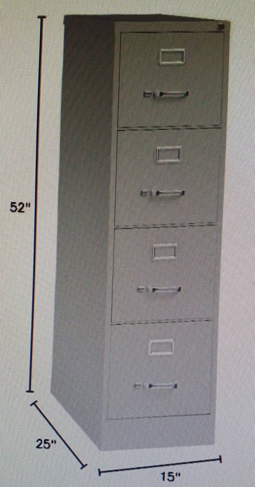 그레이 철제 4단 서랍장