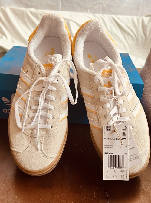 아디다스 가젤 볼드 원더 화이트/옐로우(정품)
