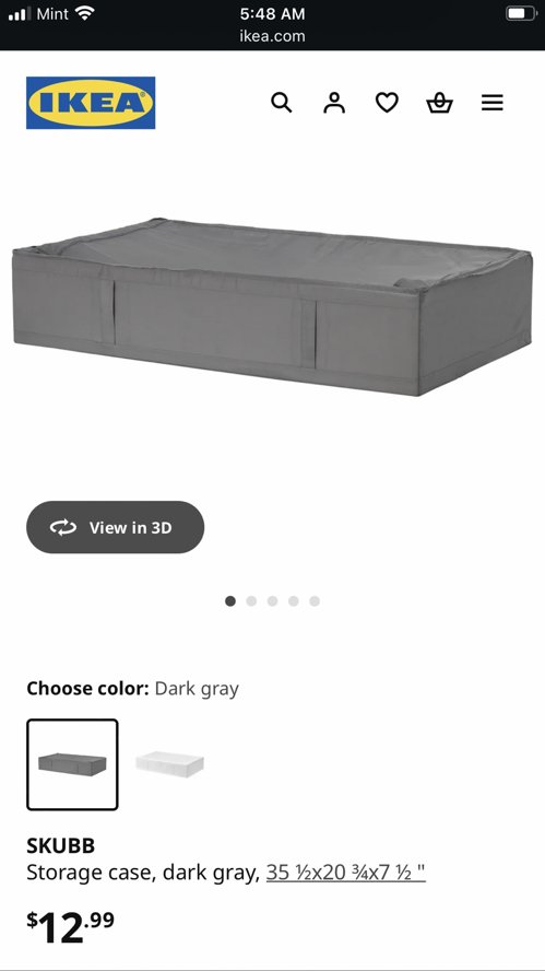 새 베드 수납함과 작은 수납함 2개