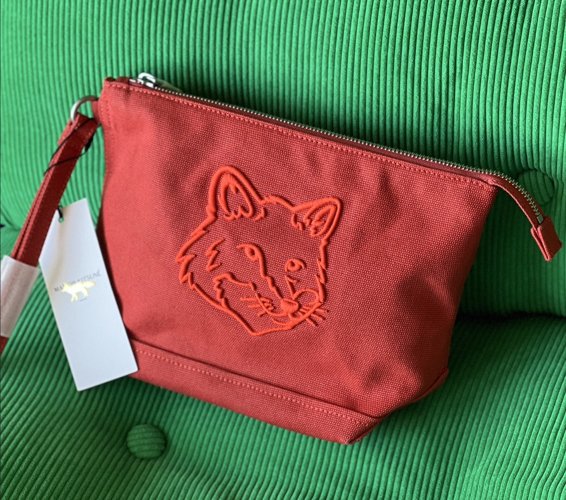 메종키츠네 fox head pouch New