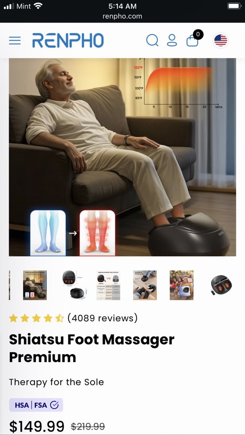 피로를 풀어주는 발 마사지기(히팅 기능도 포함)