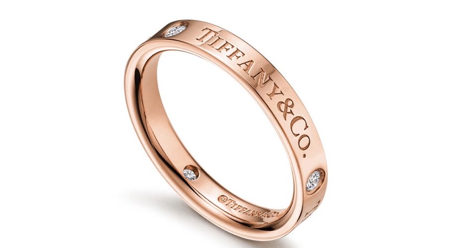 정품 티파니 앤코 티파니 T&co 밴드 링 반지 로즈골드 18k
