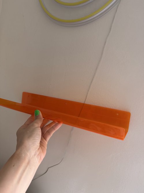 이쁜 오랜지 아크릴 선반 새거