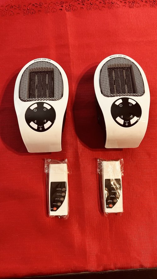 휴대용 벽걸이 온풍기 2개 + 리모컨 세트