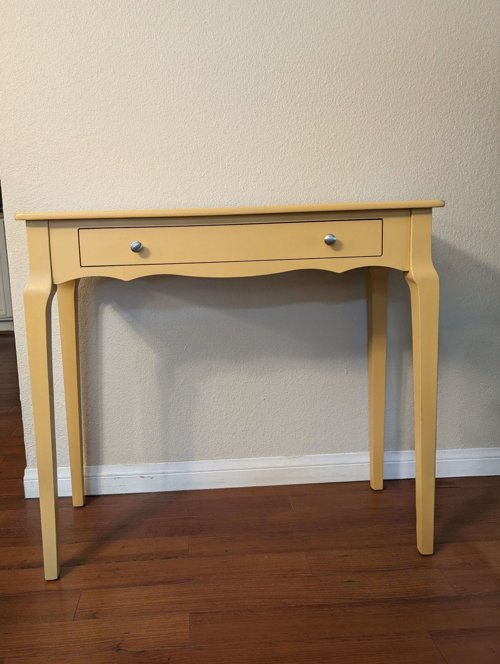 Yellow console table