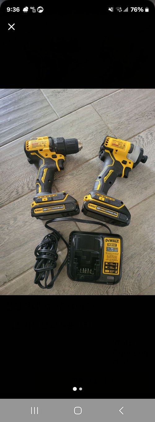 (DEWALT) 20V MAX ATOMIC 시리즈의 브러시리스 전동공구 콤보 키트