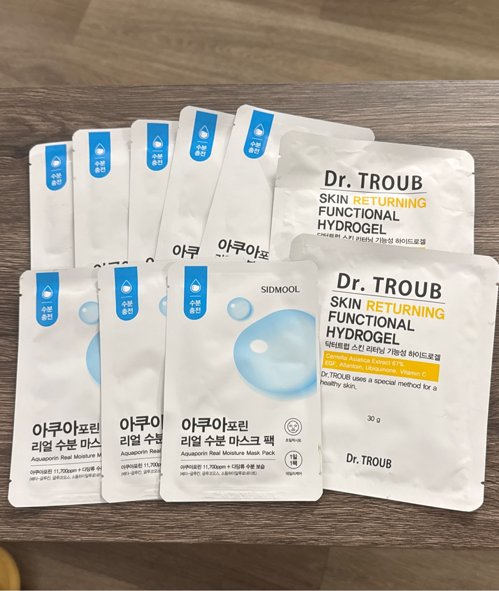 마스크팩 - 시드물 아쿠아 포린 리얼 수분 팩/ 닥터 트럽 스킨 리토닝 기능성 하이드로겔
