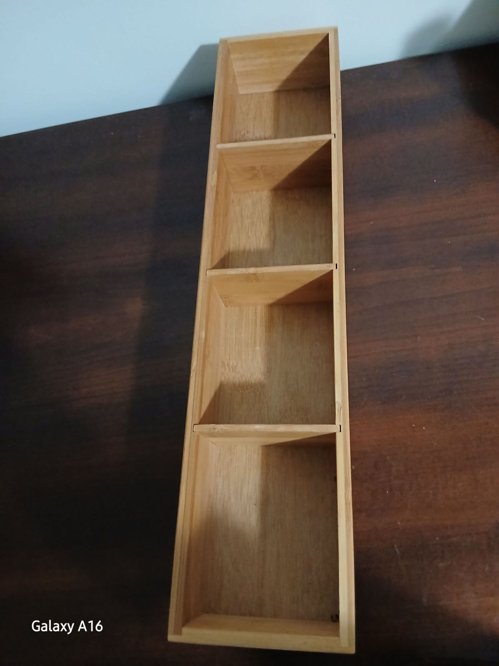 대나무 수납함  서랍장 수납용 2개  가로 17.5세로4인치