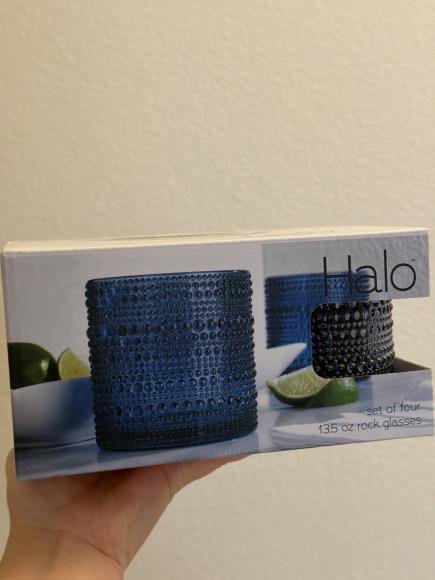 새 컵 4 개입 블루 Halo 예쁜 컵, 감성 인테리어