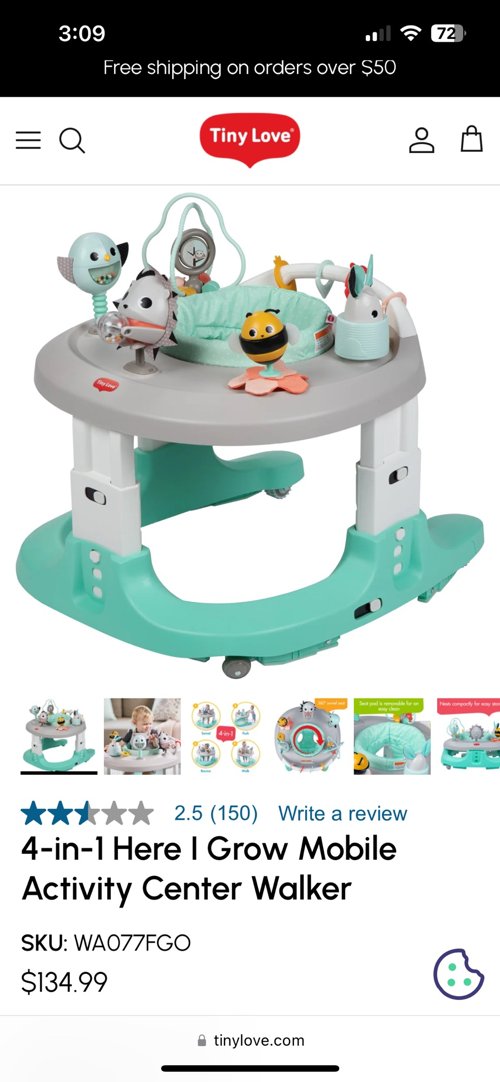 (NEW) 타이니 러브 바운서/ 보행기 Tiny Love Mobile Activity Center Walker