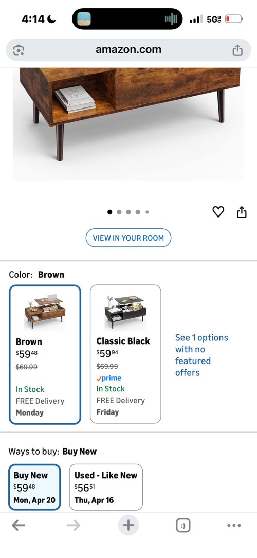 커피 테이블  팝니다! 새 제품 입니다.