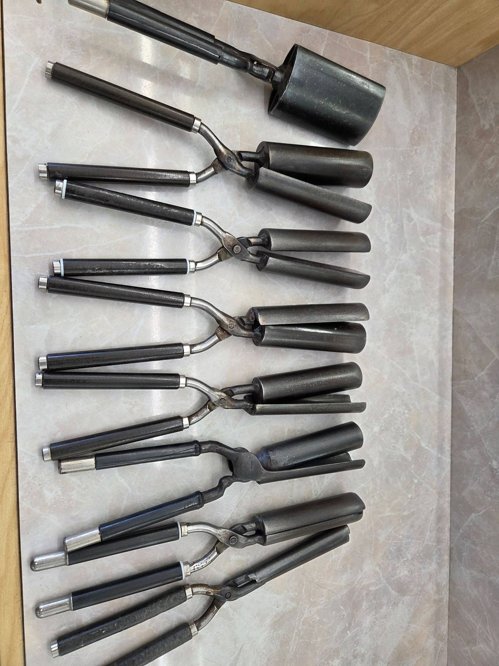 Vintage curling iron set