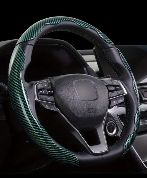 3pcs of Anti-Slip Carbon Fiber Style Steering Wheel Covers